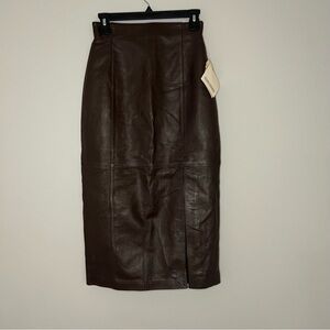 Elegant Brown Midi Skirt